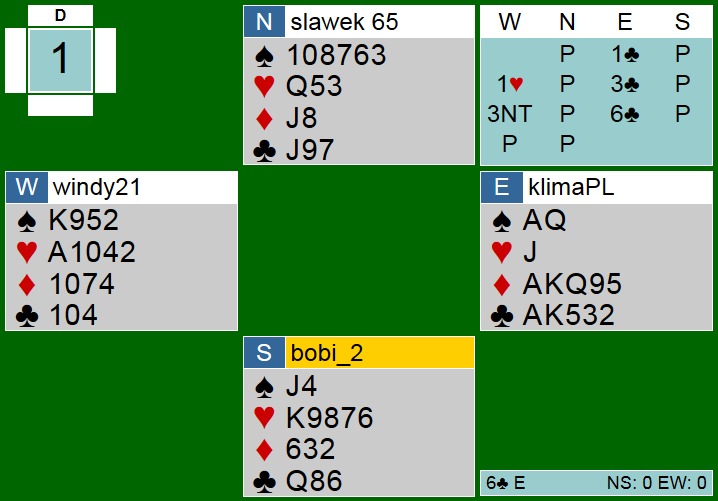 Otwarcie 1♣  na 5 karach i 4+treflach w sile GF